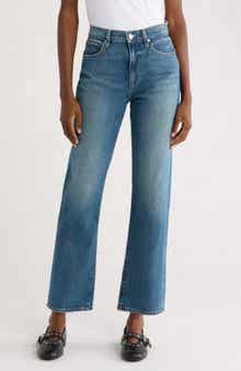PAIGE Sawyer High Waist Straight Leg Jeans