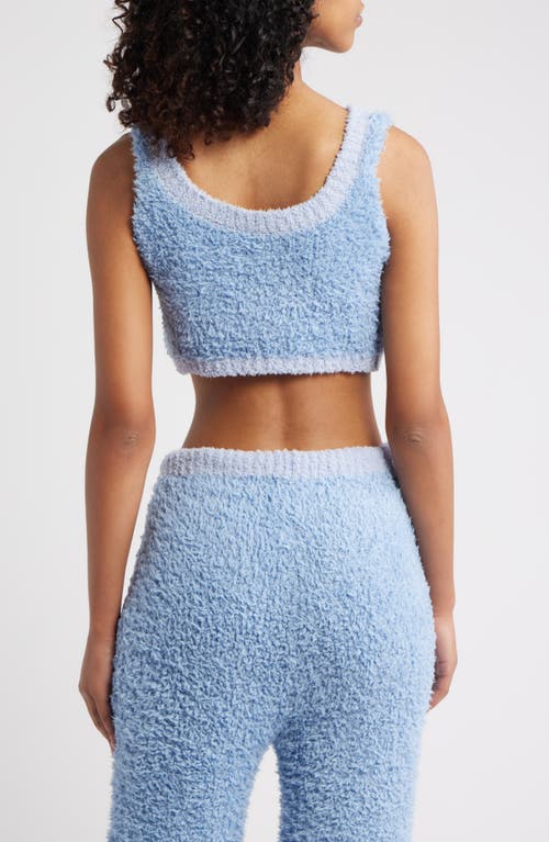 Boys Lie Bodhi Fuzzy Crop Top In Blue