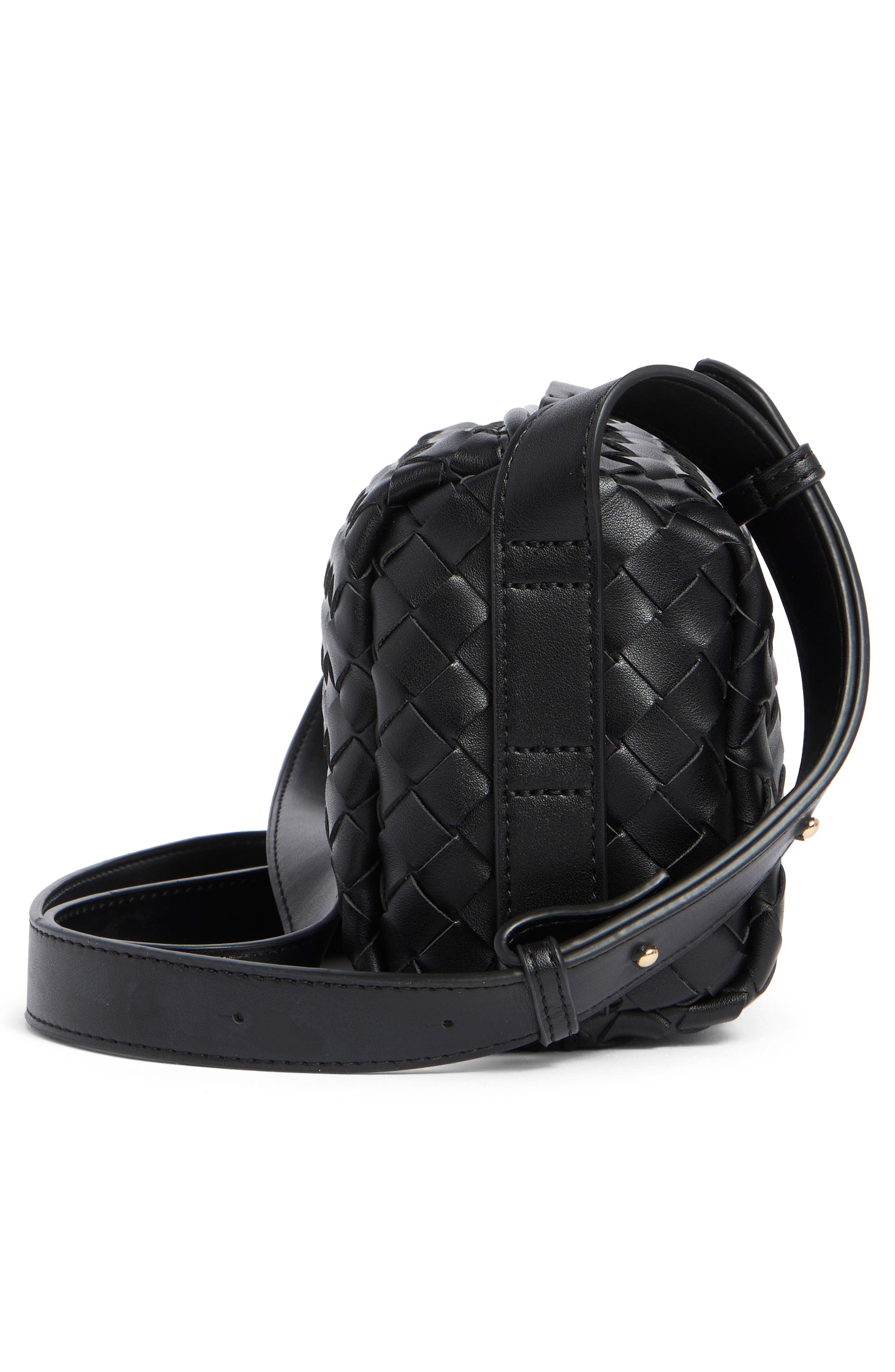 URBAN EXPRESSIONS HANDBAGS Diamond Weave Crossbody Bag, Alternate, color, Black