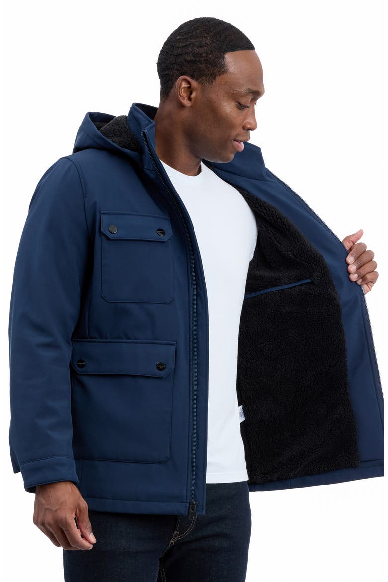 Moblown Hooded Coat, Alternate, color, MIDNIGHT