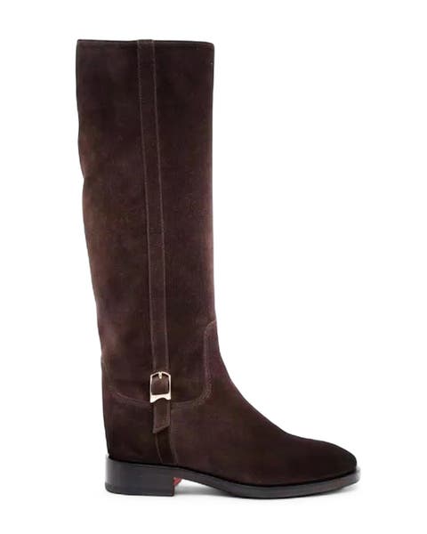 Suede Riding Boot