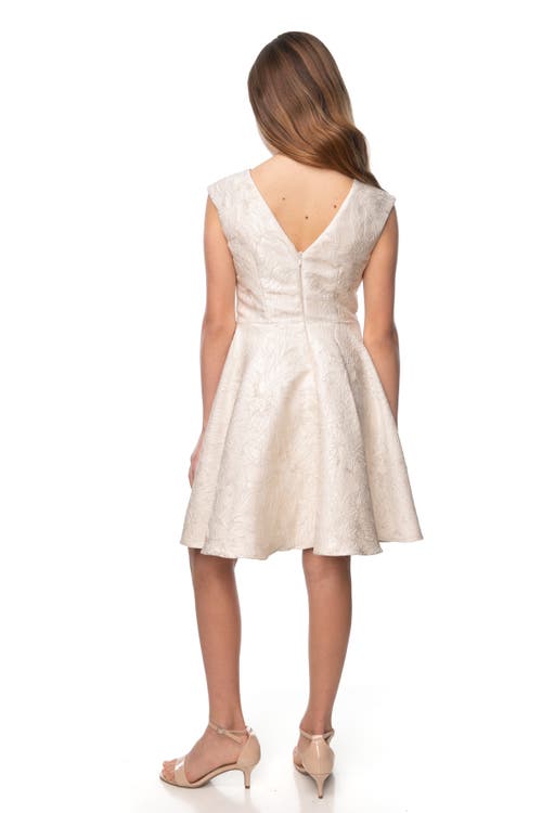 Un Deux Trois Cap Sleeve Boat Neck Dress In Longer Length In Pink