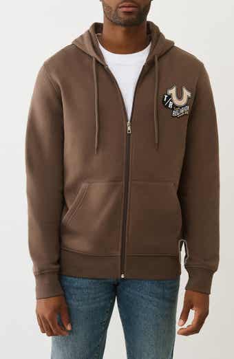 True Religion Embroidered Patch Zip Hoodie