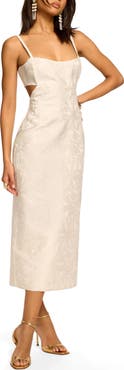 Ramy Brook Eira Floral Jacquard Midi Dress