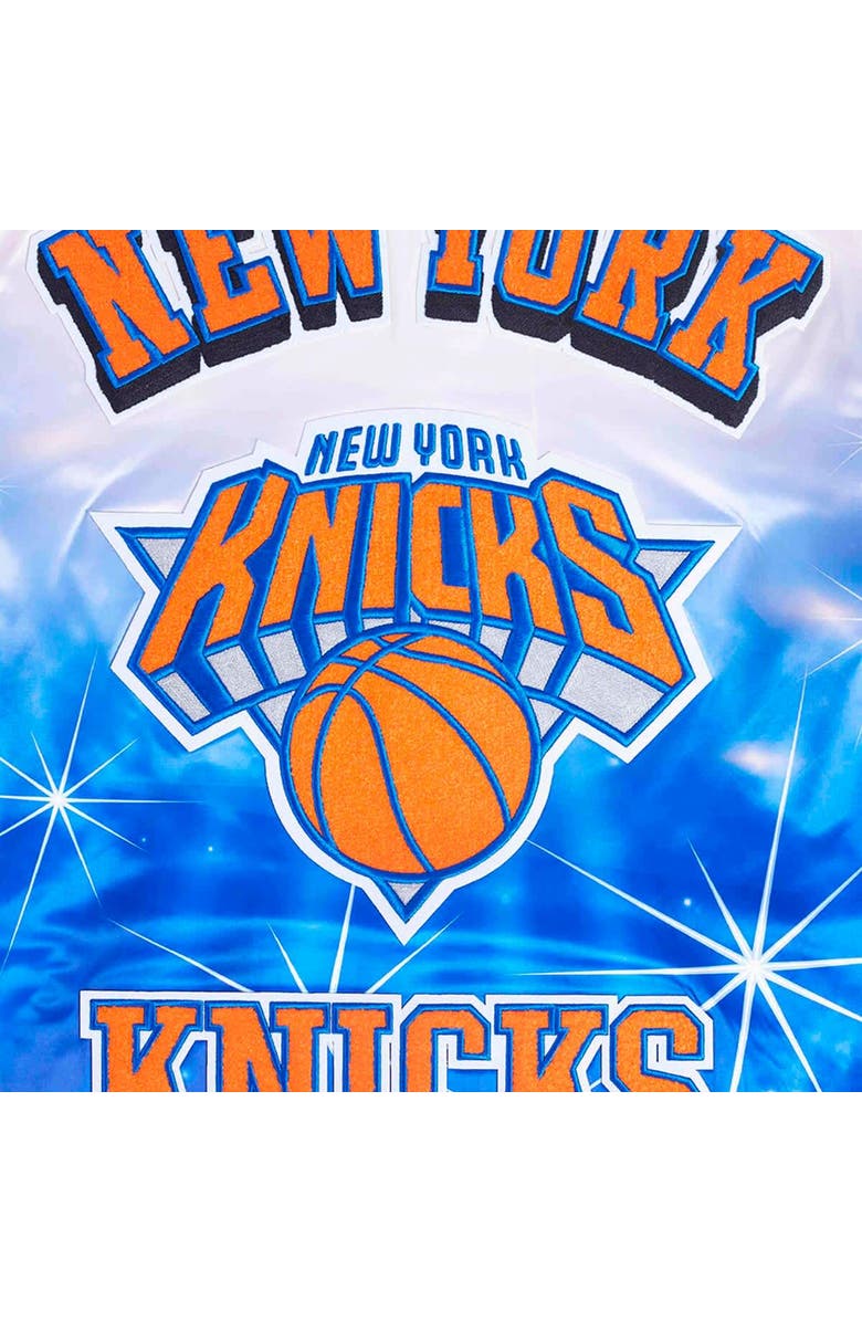 PRO STANDARD Men's Pro Standard Royal New York Knicks Sublimated Satin Full-Snap Jacket, Alternate, color, Royal