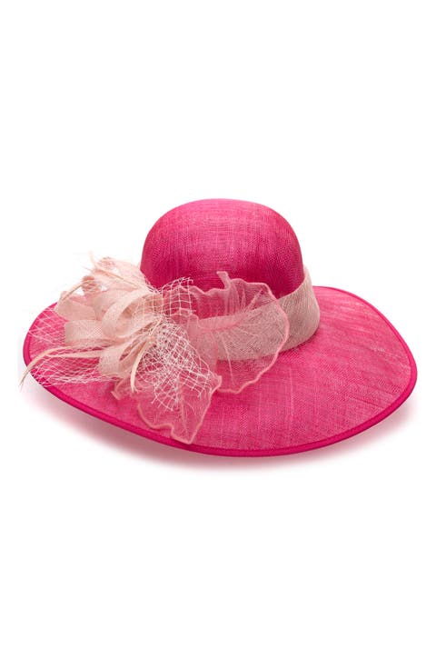 Flower Sinamay Downbrim Hat