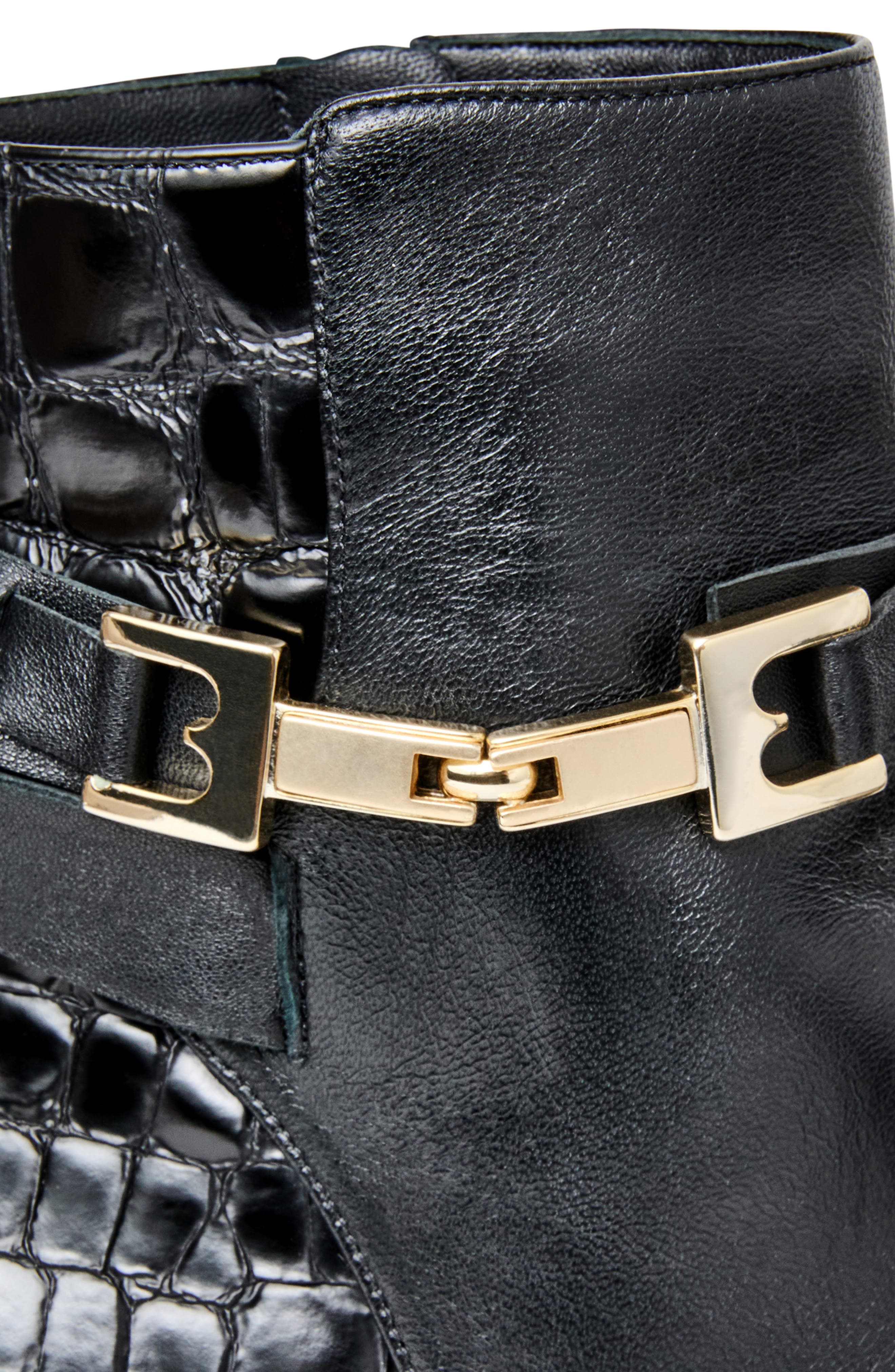 Bruno Magli Opal Bootie, Alternate, color, Black/ Croc