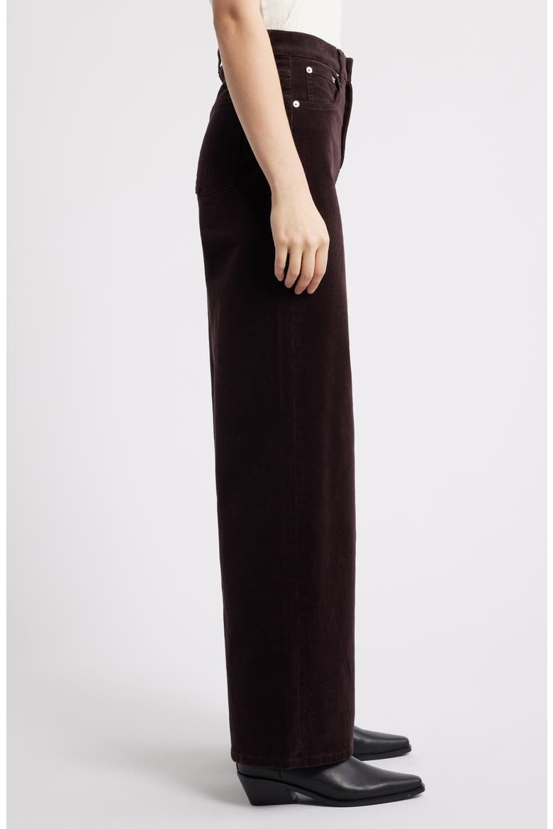 High Waist Wide Leg Corduroy Pants, Alternate, color, TRUFFLE BROWN