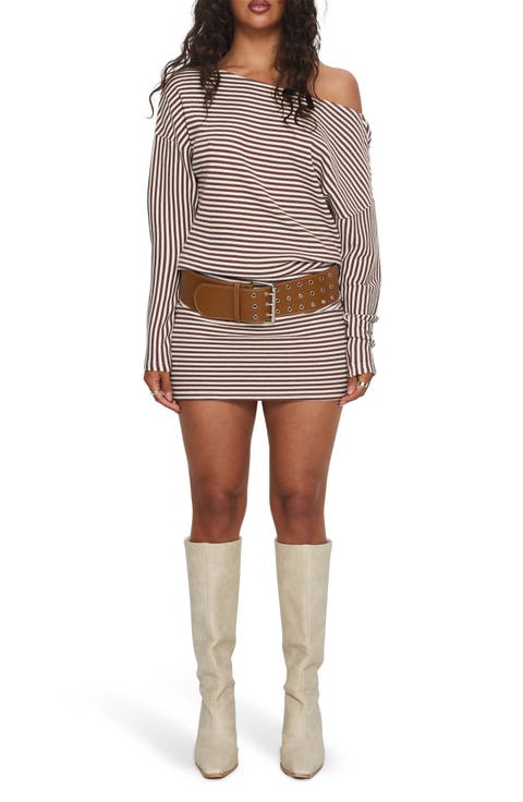 Caia Off the Shoulder Long Sleeve Minidress