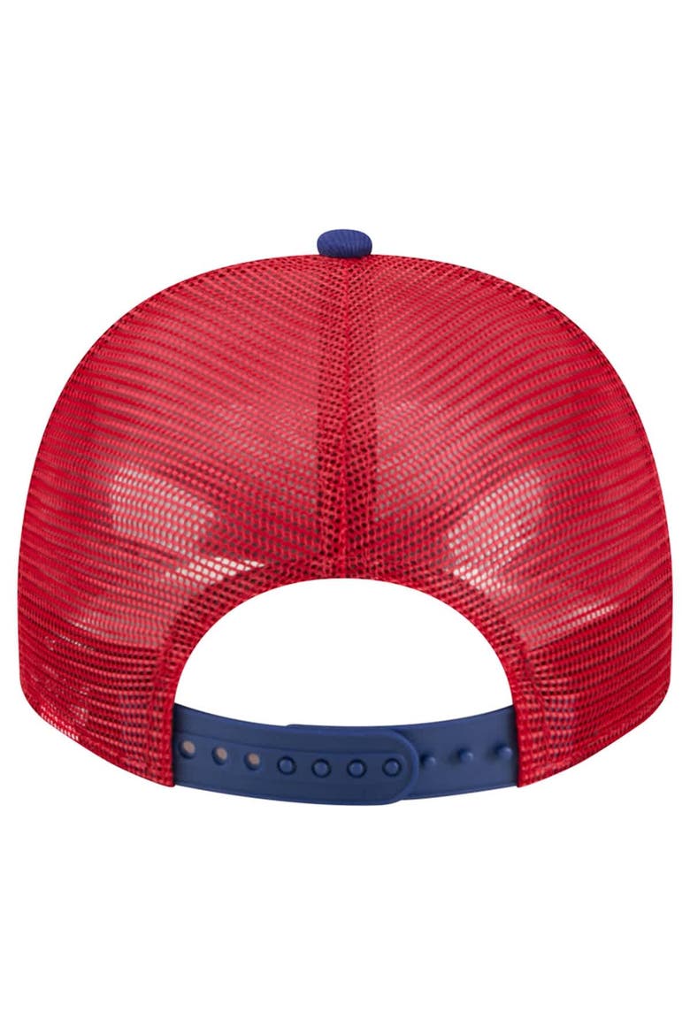 Men's New Era Cream/Red Philadelphia Phillies Banner A-Frame 9FIFTY Trucker Snapback Hat, Alternate, color, Cream