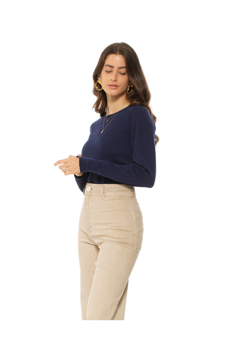 Monticelli Cashmere Ultralight Cashmere Raglan Crew Neck Sweater, Alternate, color, Lavender