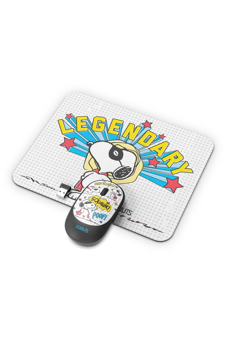 Joe Cool Wireless Mouse & Mouse Pad Set, Main, color, WHITE