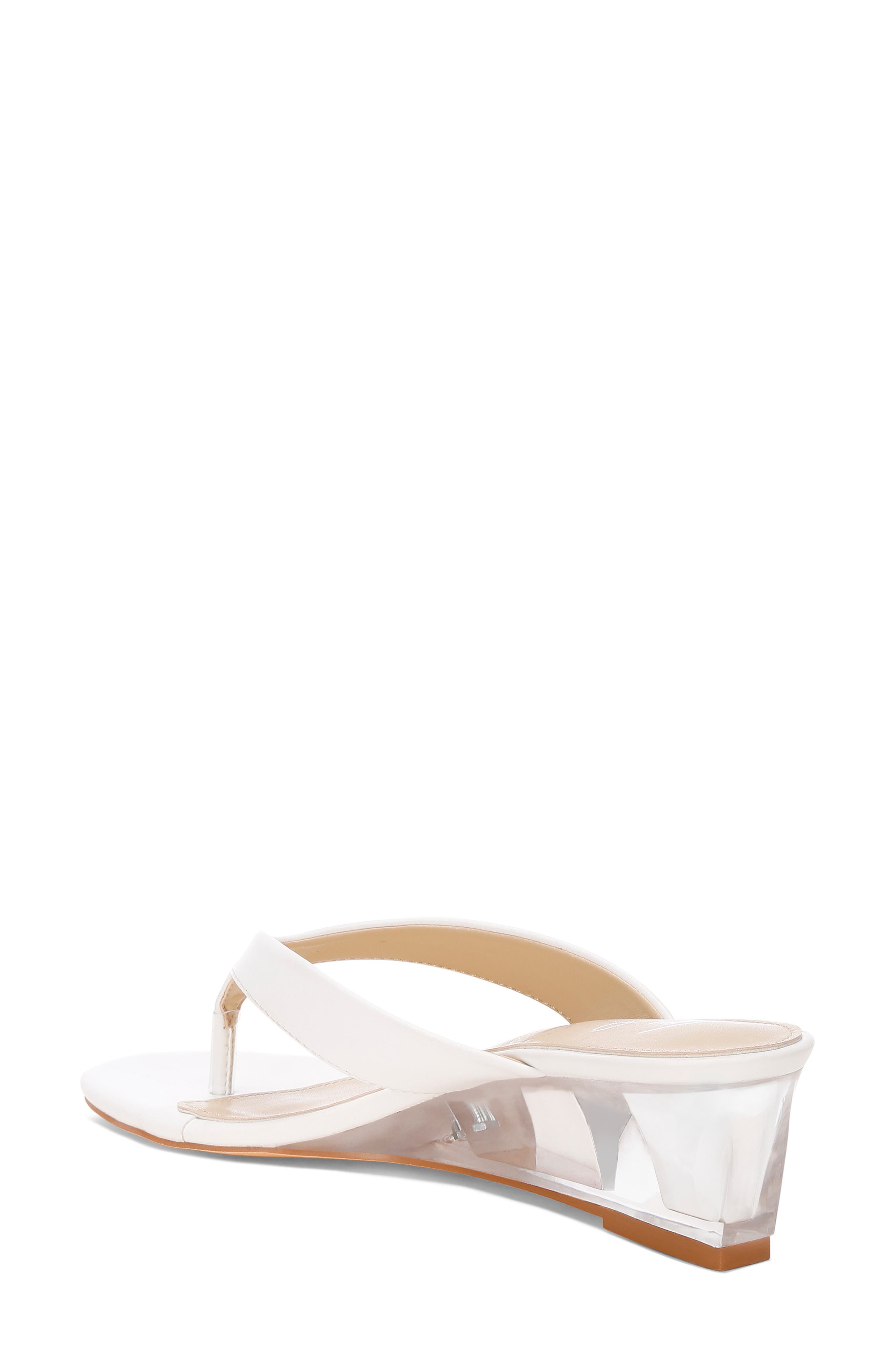 Zabila Wedge Heel Sandal, Alternate, color, WHITE SMOOTH