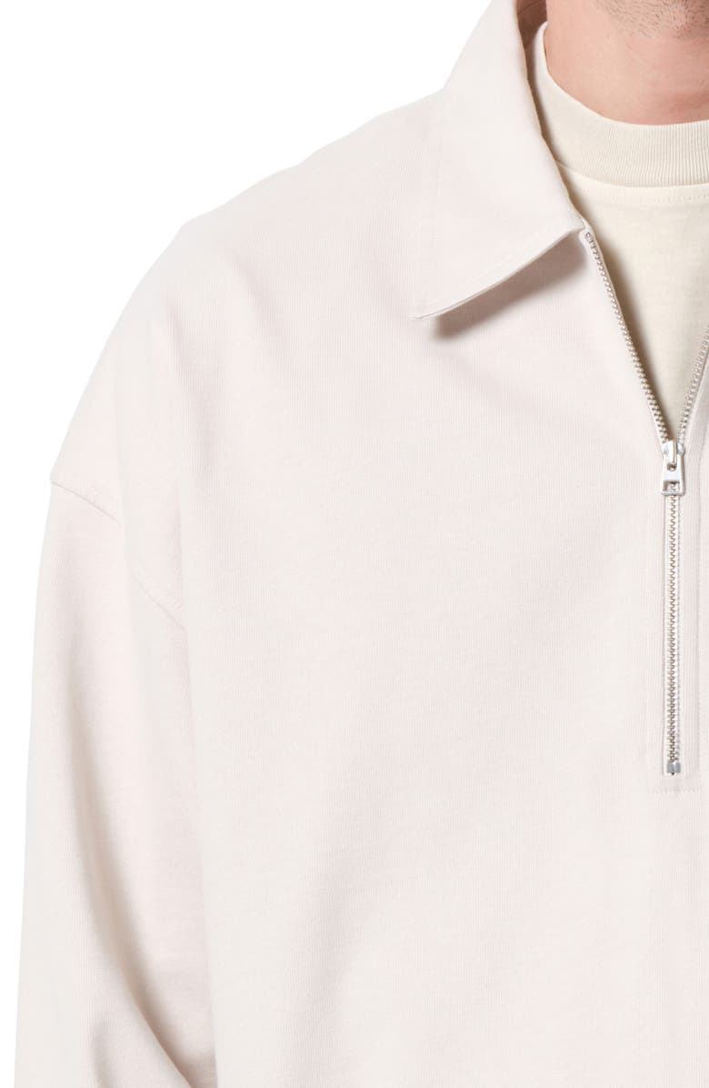AGOLDE Darius Half Zip Polo, Alternate, color, Sand Light Beige