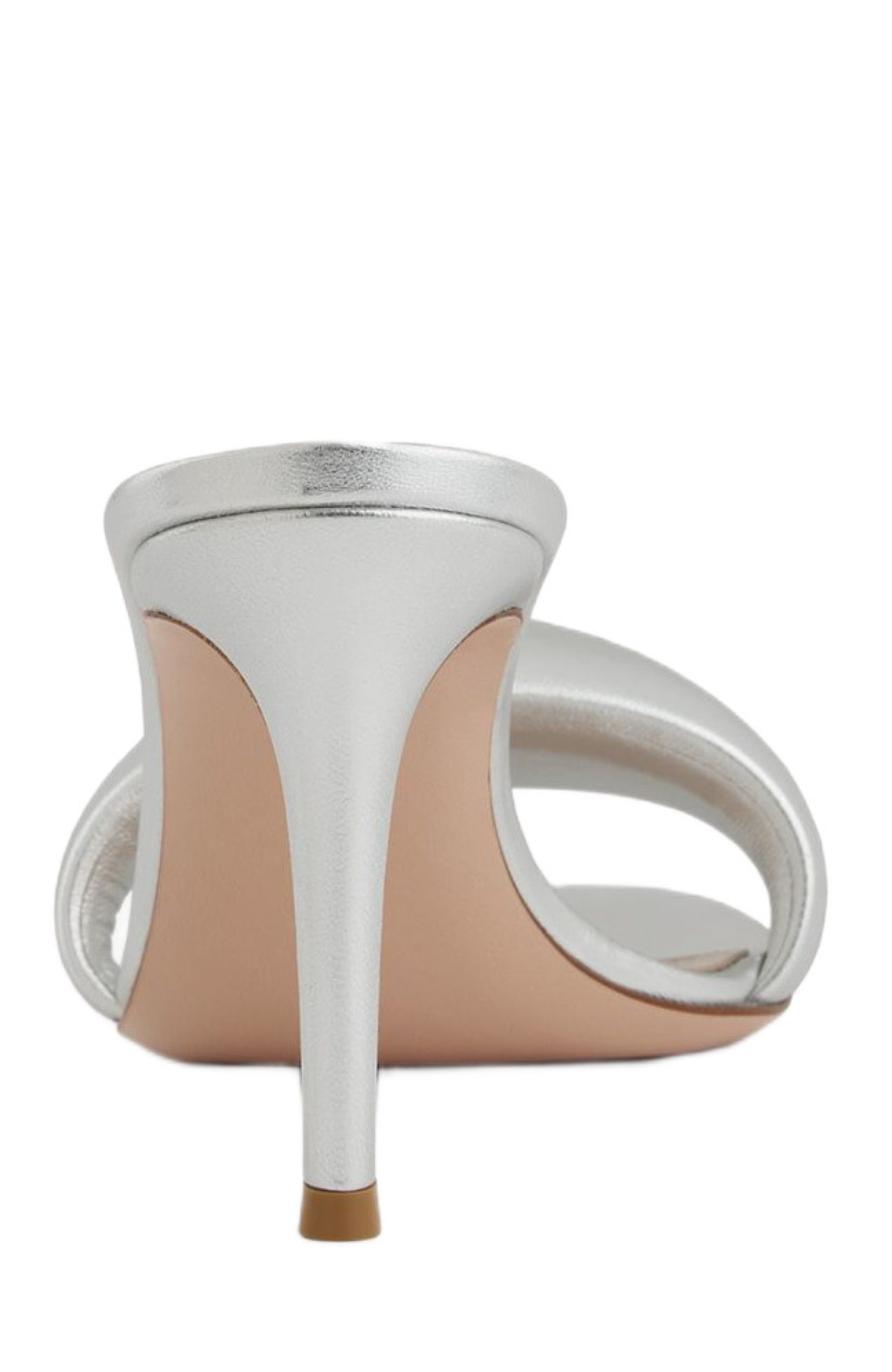 Gianvito Rossi Bijoux Mule 85, Alternate, color, Silver