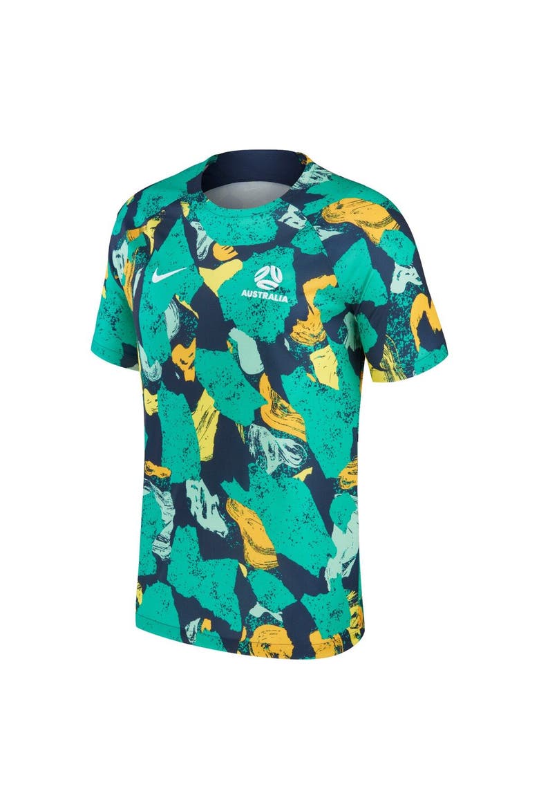 Men's Nike Green/Yellow Australia National Team 2022/23 Pre-Match Top, Alternate, color, Green