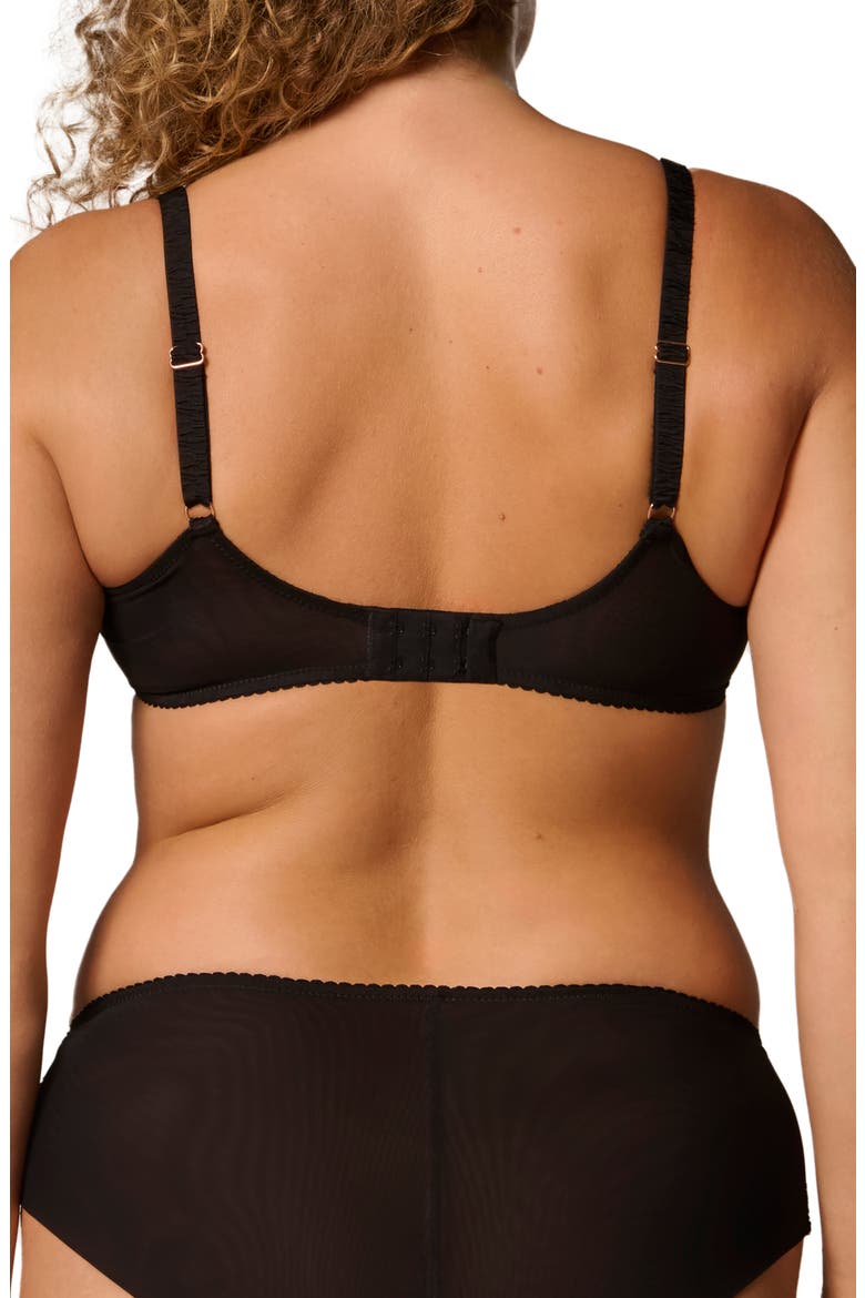 Idole Sheer Underwire Plunge Bra, Alternate, color, BLACK