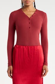 FRAME The Rib Henley Top