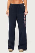 EDIKTED UK Graphic Wide Leg Sweatpants