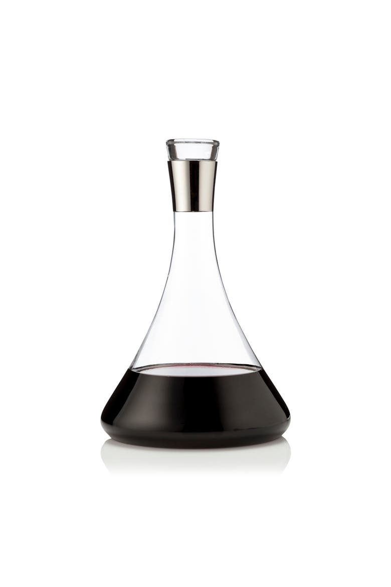 Irving Crystal Decanter with Chrome Rim, Main, color, Clear