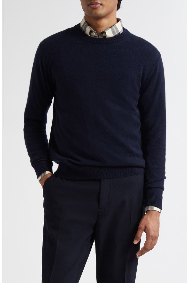 Cashmere Crewneck Sweater, Main, color, NAVY
