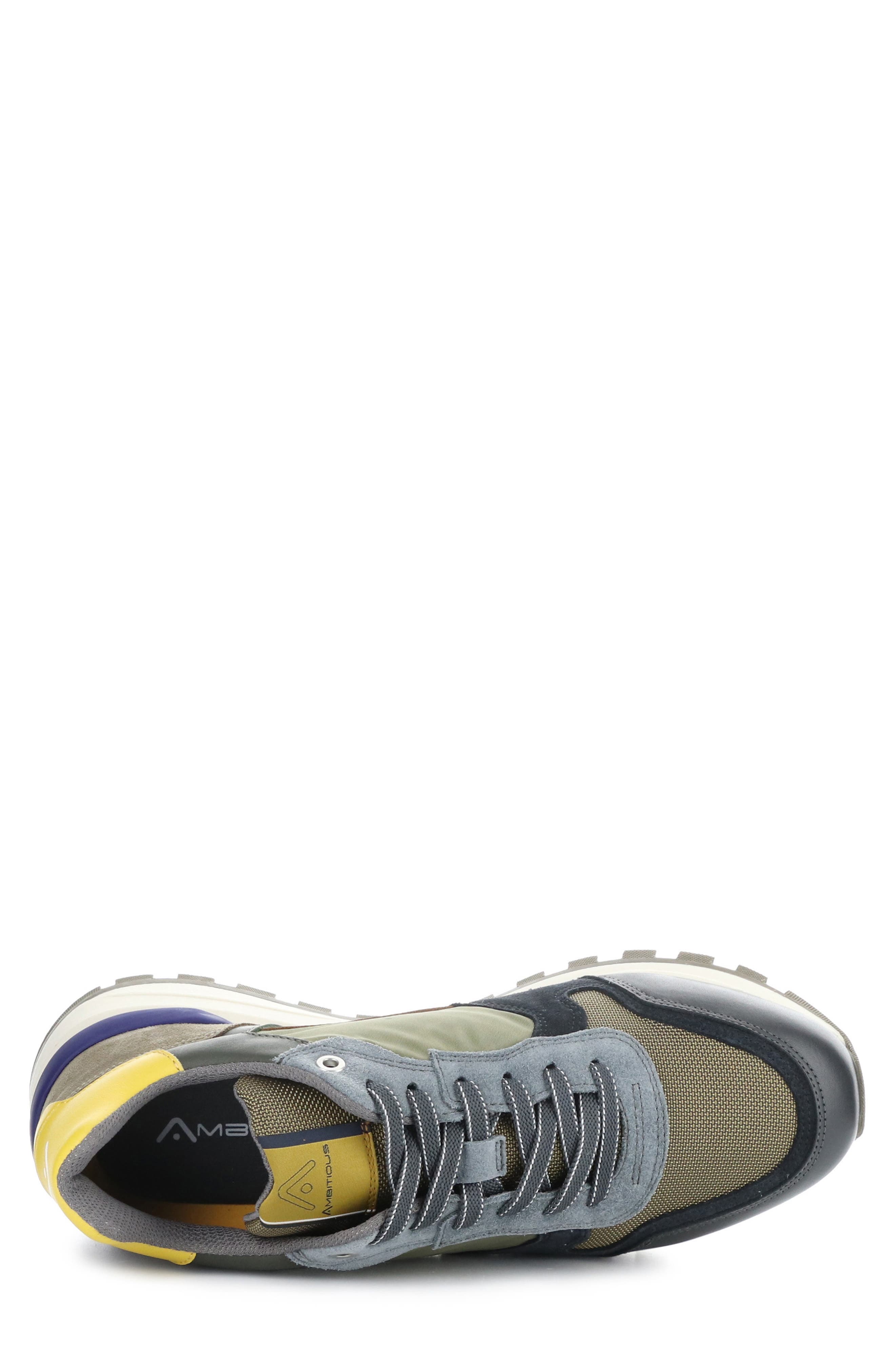 11539C Low Top Sneaker, Alternate, color, NAVY/ KHAKI SUEDE/ TEXTILE