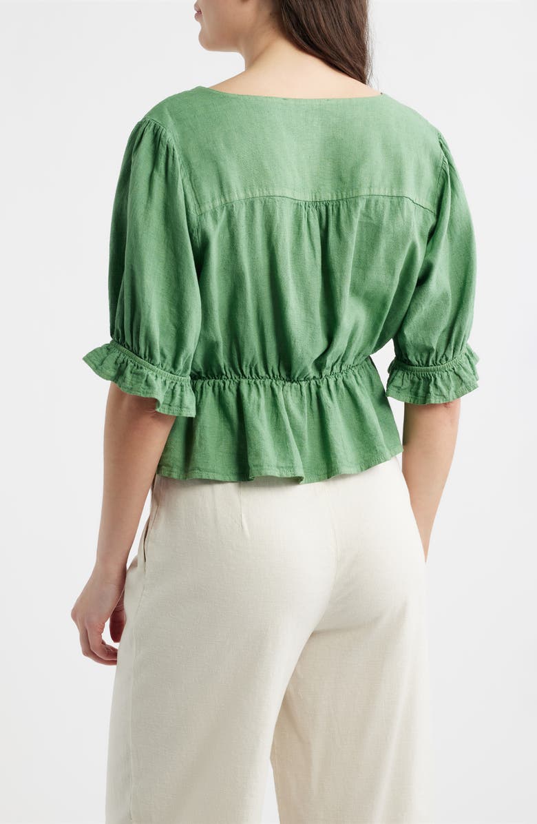 DELUC Felice Peplum Top, Alternate, color, Green