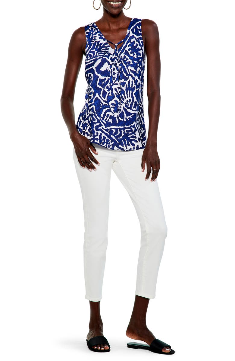 NIC+ZOE Indigo Stamp Tank, Alternate, color, 