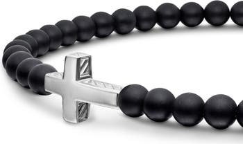 Men's Spiritual Beads Cross Beaded Bracelet