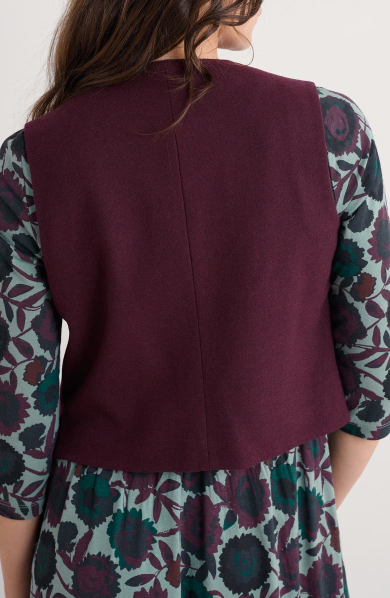 Seasalt Cornwall Lowena Recycled Wool Blend Vest, Alternate, color, Dark Hellebore