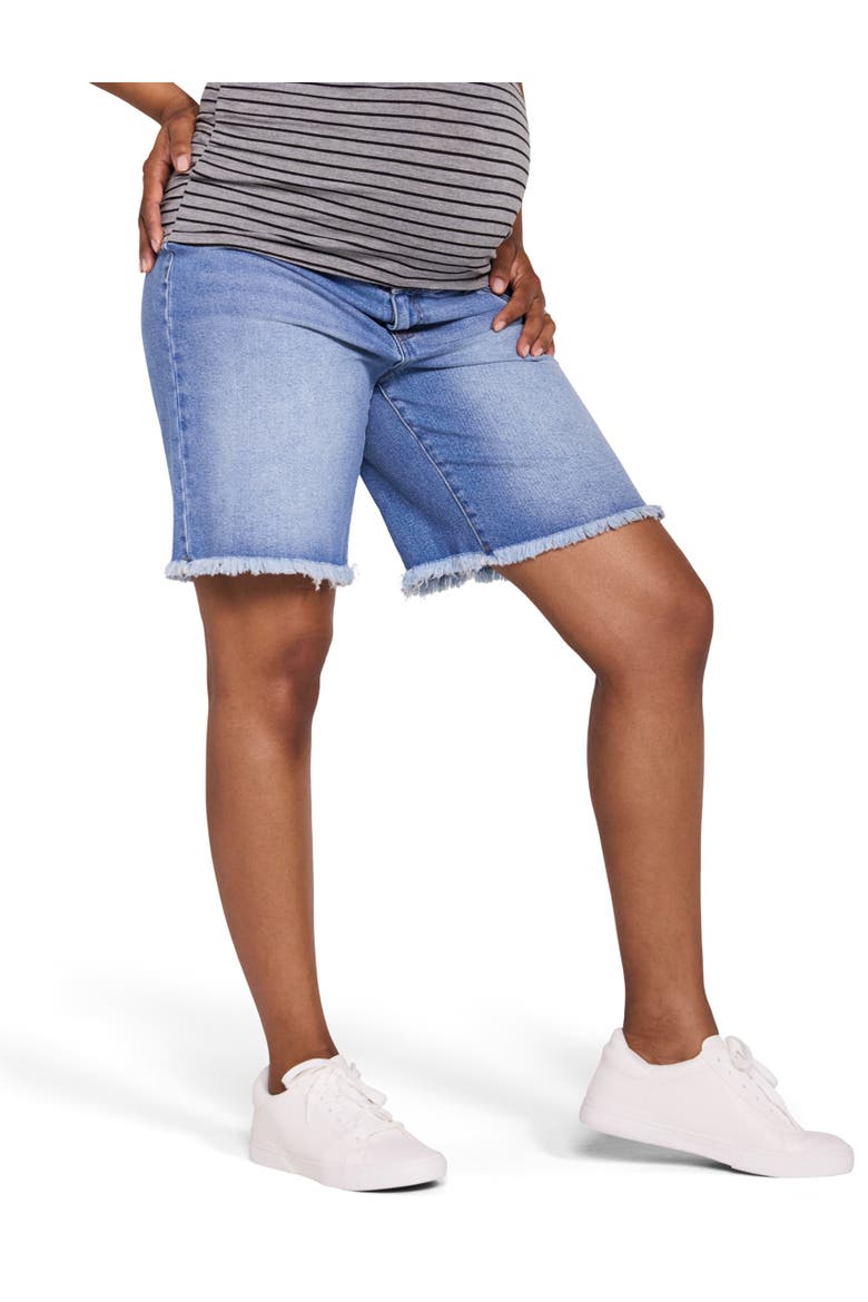 Under the Belly Maternity Dad Denim Short, Alternate, color, Beth Medium Wash
