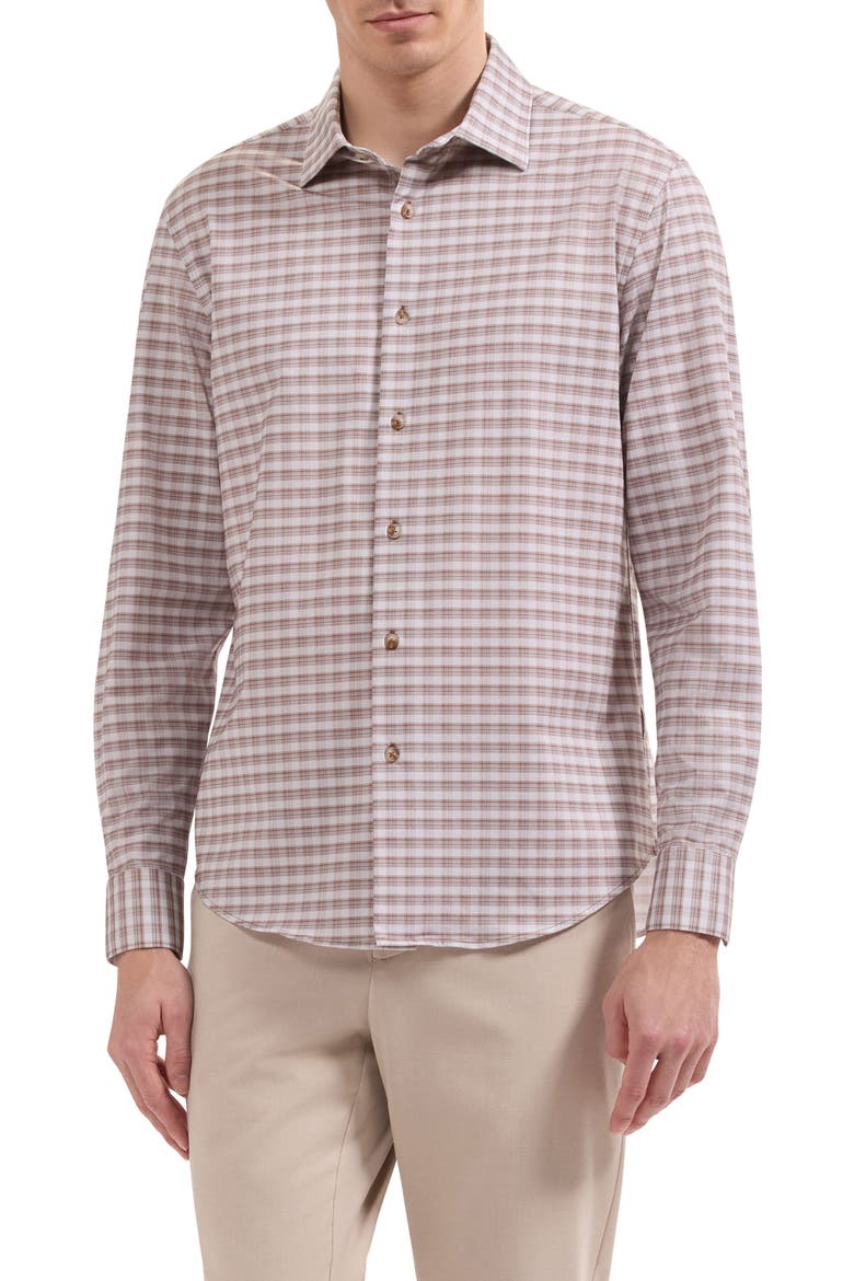 James Plaid Ooohcotton® Shirt, Main, color, SIENNA