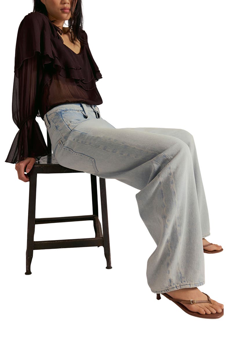 Truro Relaxed Wide Leg Jeans, Alternate, color, BEACH PLEASE