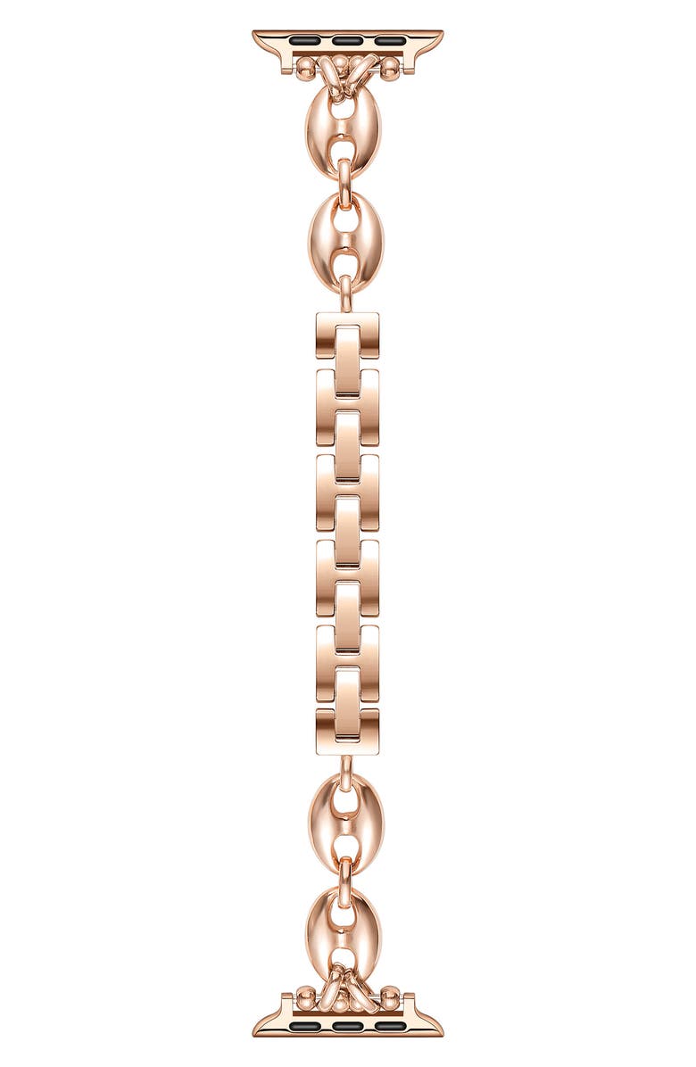 The Posh Tech Poppy Apple Watch<sup>®</sup> Bracelet Watchband, Main, color, Gold