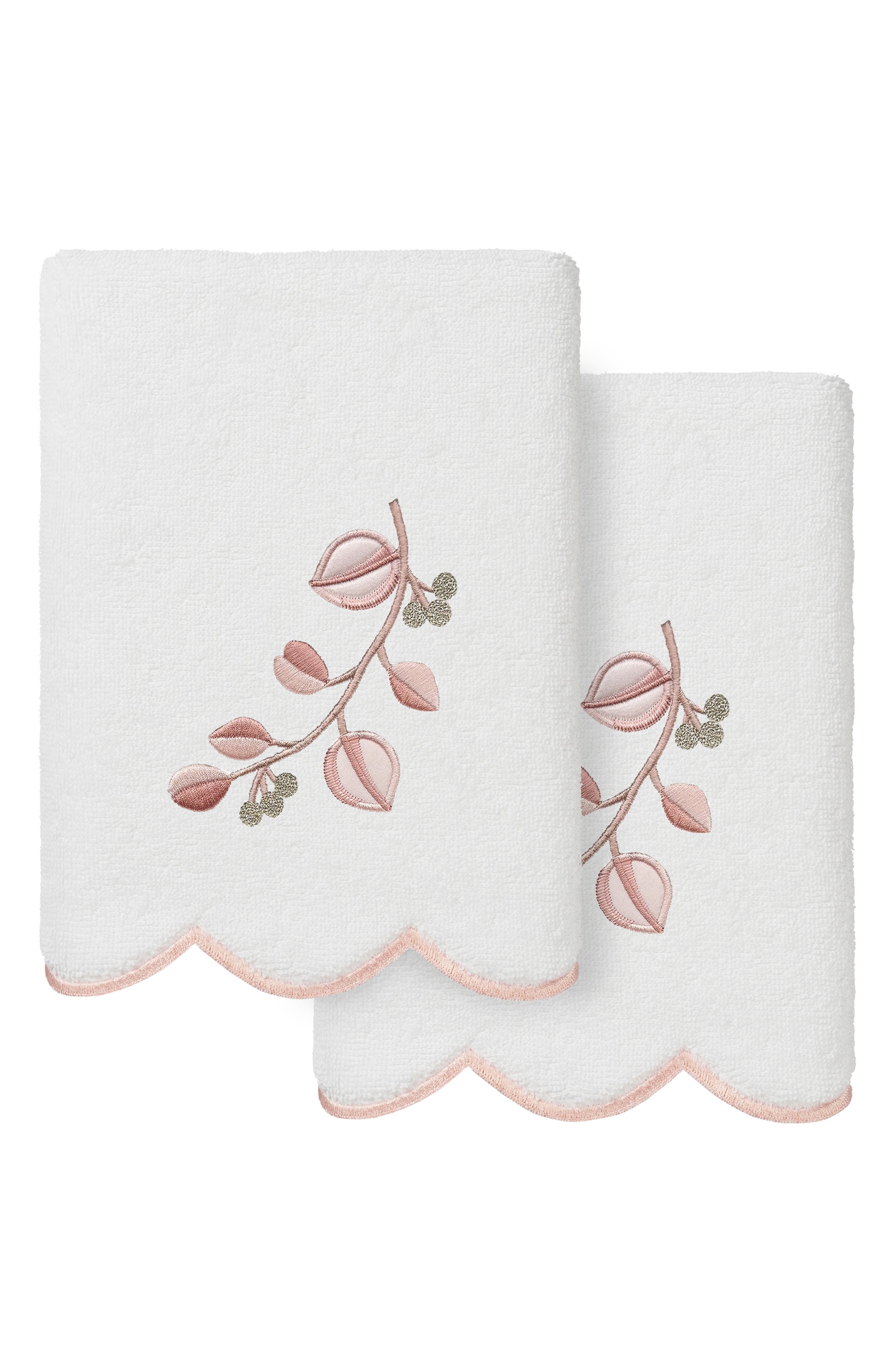 2-Piece Wild Branch Turkish Cotton Hand Towel Set