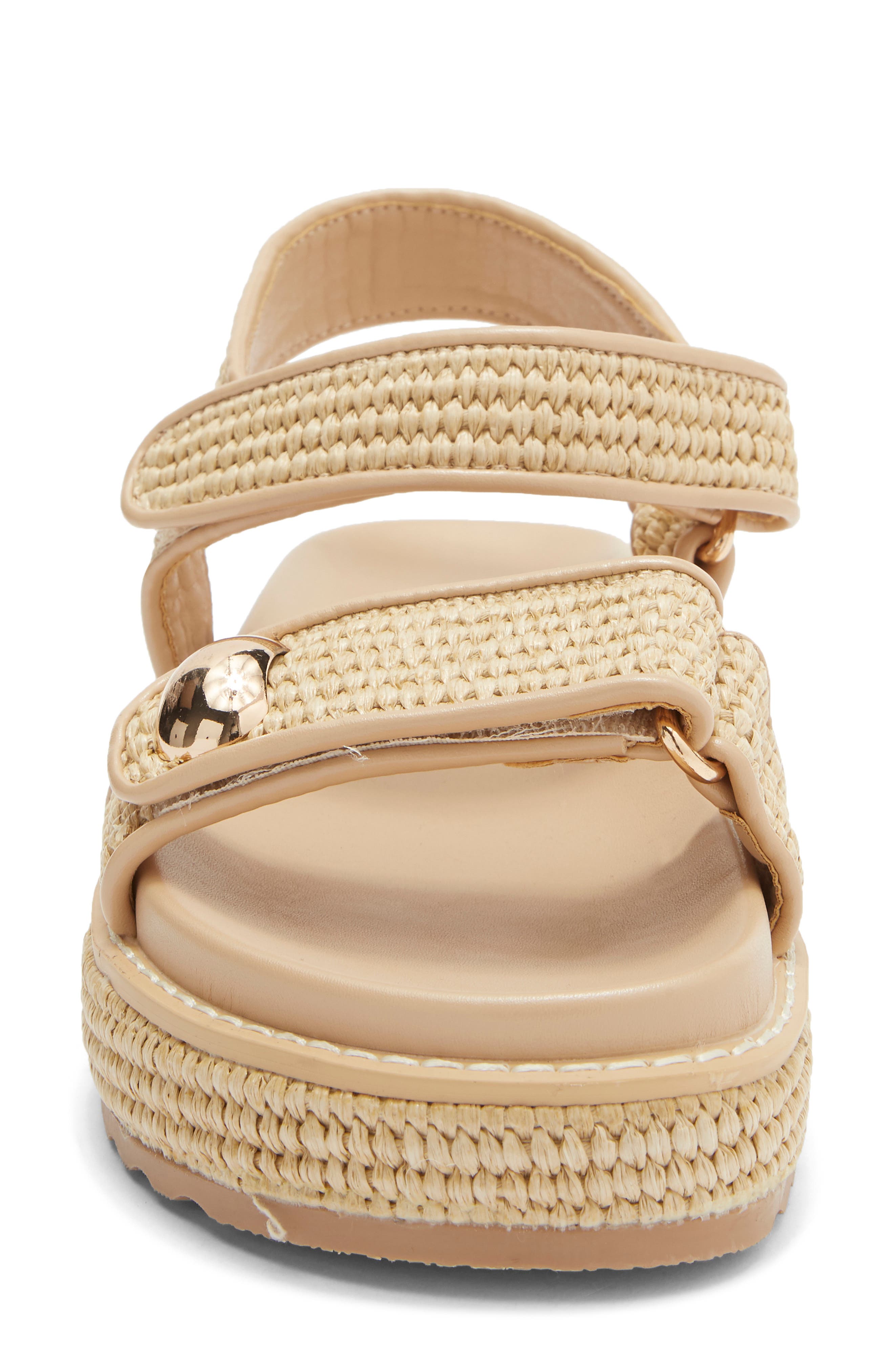 Billini Porter Platform Sandal, Alternate, color, Natural Raffia