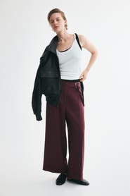 H&M Straight-leg Pants With Belt