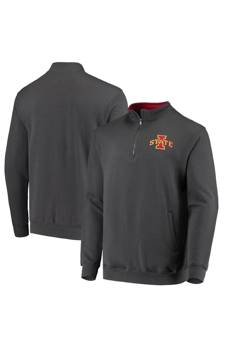 COLOSSEUM Men's Colosseum Charcoal Iowa State Cyclones Tortugas Logo Quarter-Zip Jacket, Main, color, Charcoal