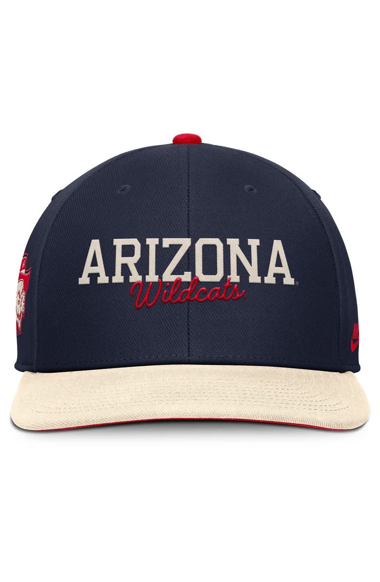 Nike Men's Nike Navy/Cream Arizona Wildcats Pro Legacy Script Snapback Hat, Alternate, color, Navy