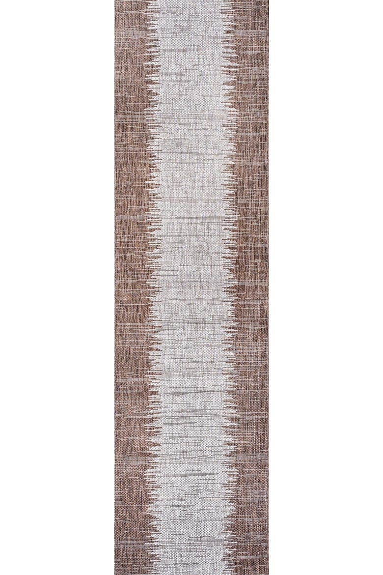 Tavira Modern Strie' Indoor/Outdoor Area Rug, Main, color, Brown/Beige