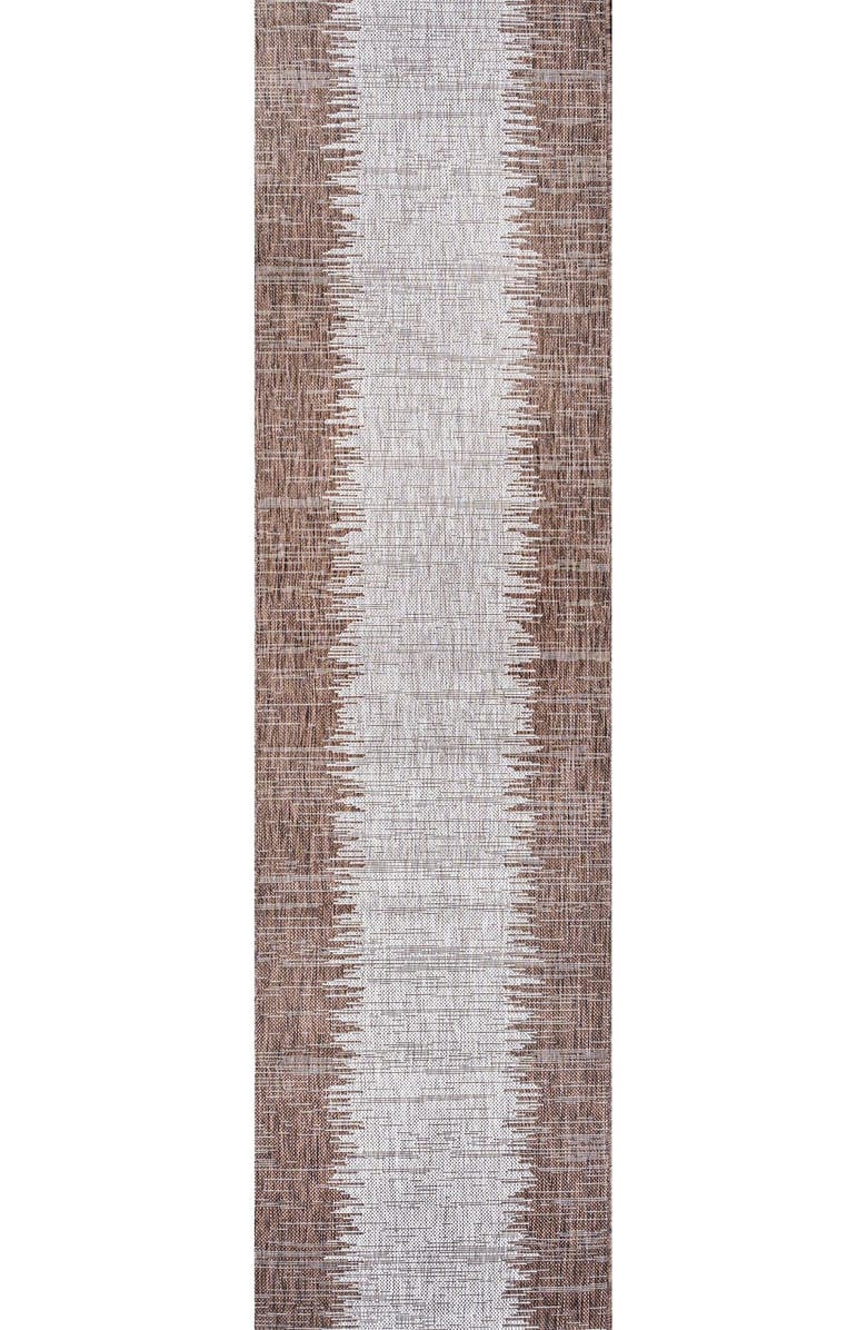 JONATHAN Y Tavira Modern Strie' Indoor/Outdoor Area Rug, Main, color, Brown/Beige