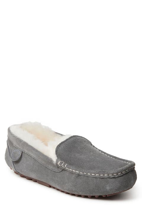 Fireside Mel Genuine Shearling Moccasin Slipper