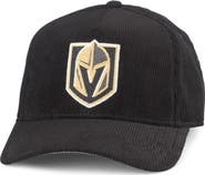 American Needle Men's American Needle Black Vegas Golden Knights Corduroy Chain Stitch Adjustable Hat