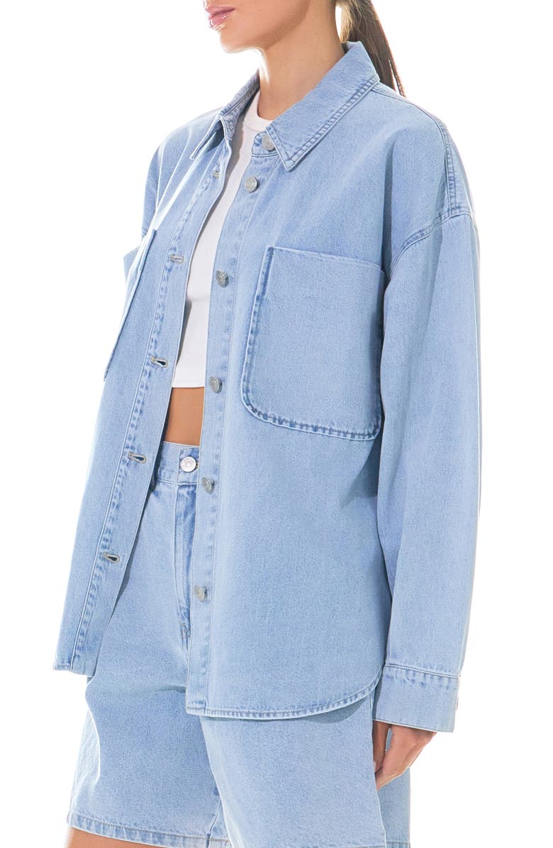 Grey Lab Pocket Denim Shirt Jacket, Alternate, color, 