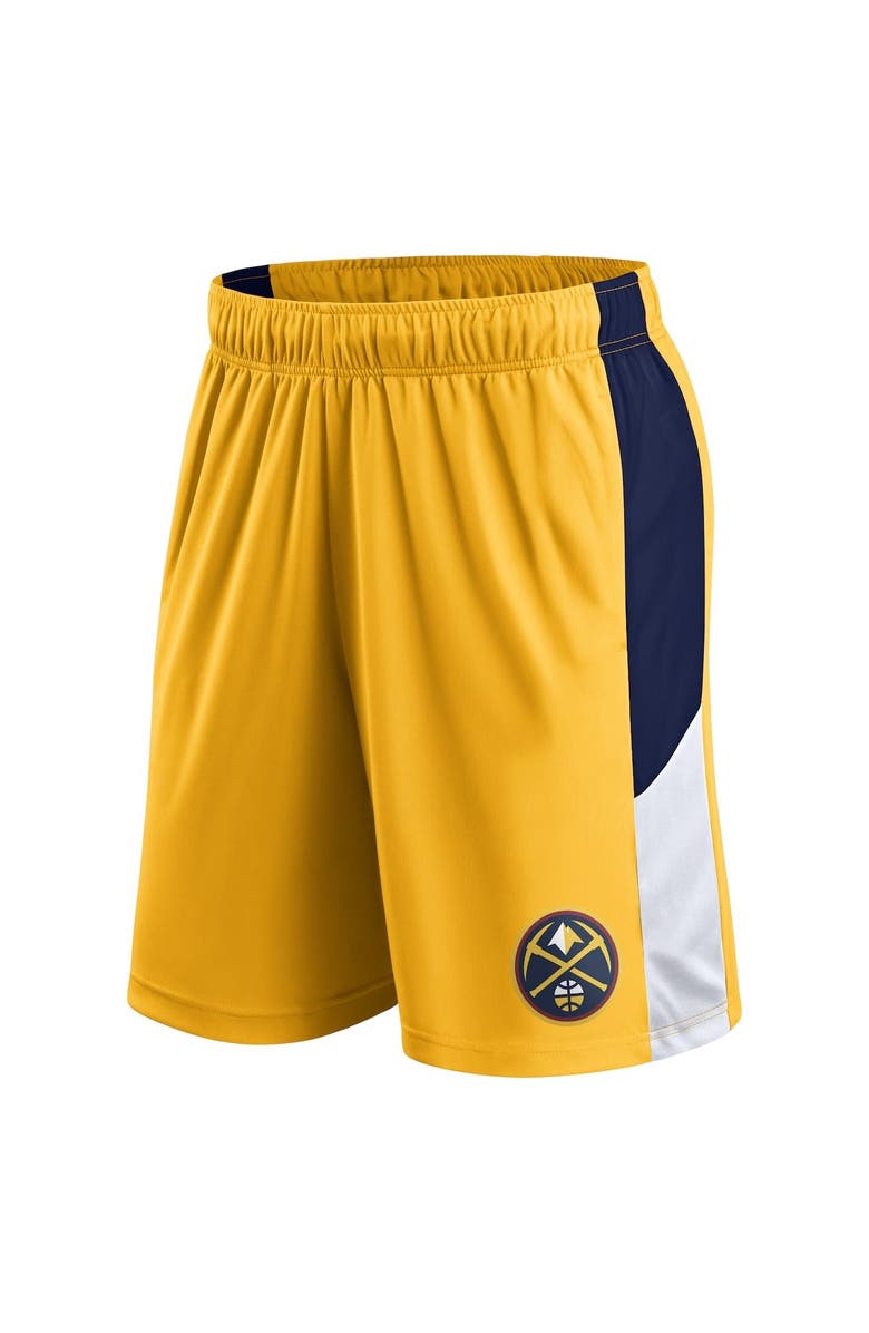 FANATICS Men's Fanatics Branded Gold Denver Nuggets Practice Performance Shorts, Alternate, color,