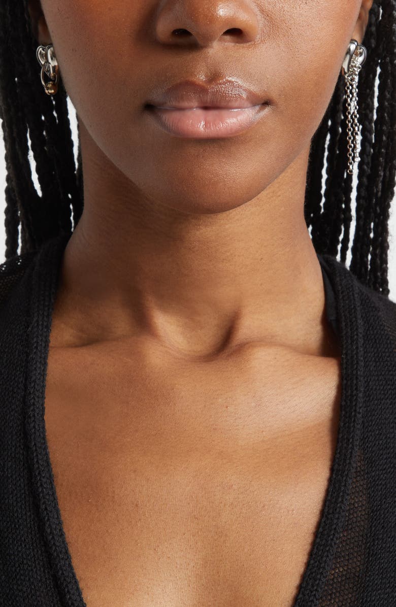 Justine Clenquet Naomi Mismatched Earrings, Alternate, color, Palladium