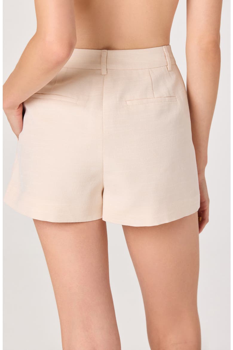 Wynn High Waist Twill Shorts, Alternate, color, CREAM