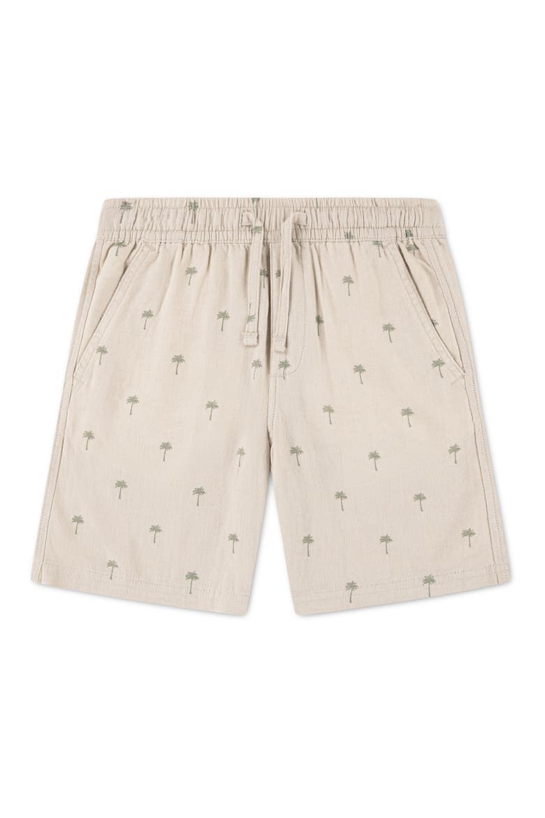 Kids' Linen Blend Shorts, Main, color, SEAGRASS