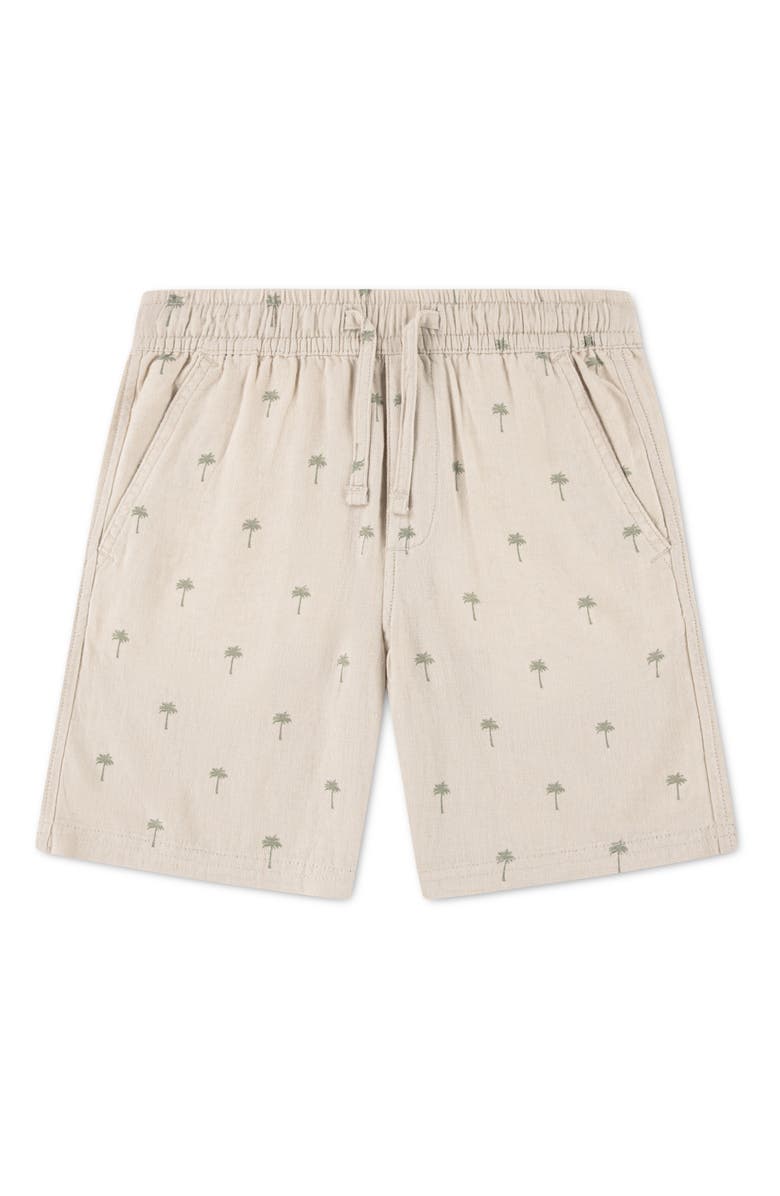 abercrombie kids Kids' Linen Blend Shorts, Main, color, Seagrass