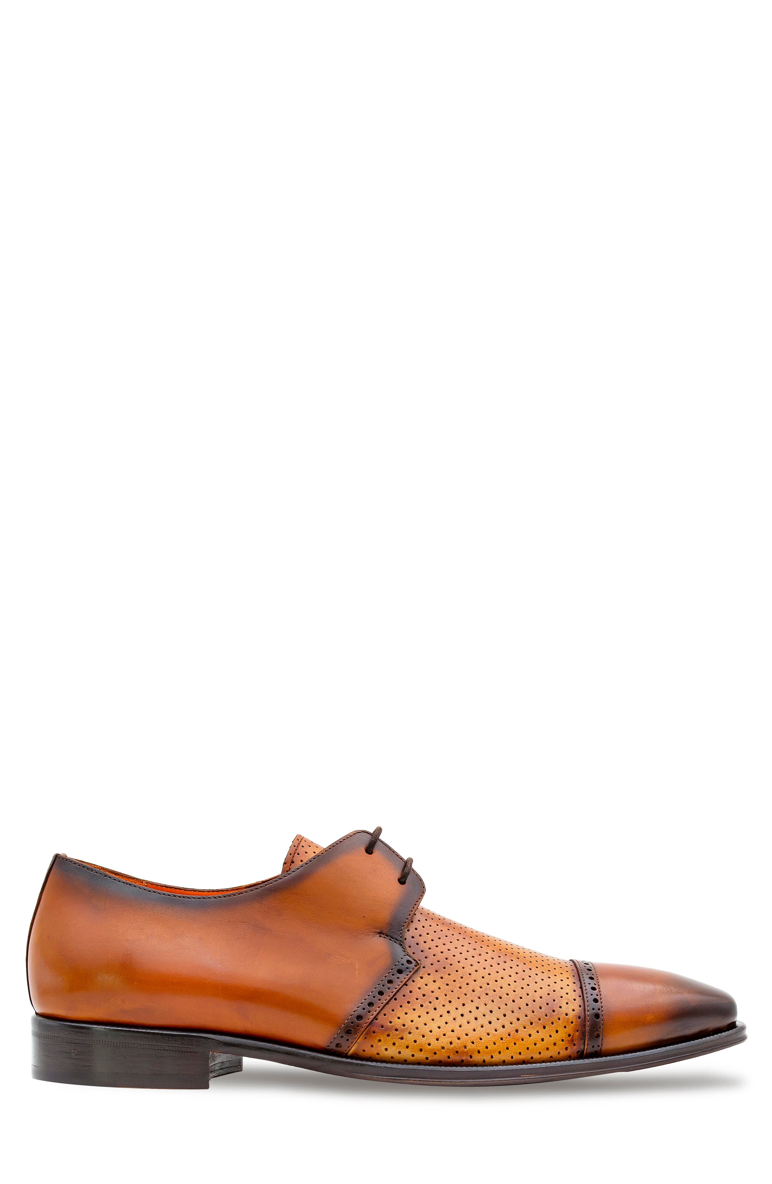 Mezlan Patina Burnished Derby, Alternate, color, Dark Cognac/ Honey